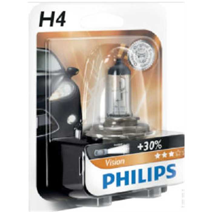 Ampoule H4 - Philips vision +30% - 55/60w - 1815 lumens