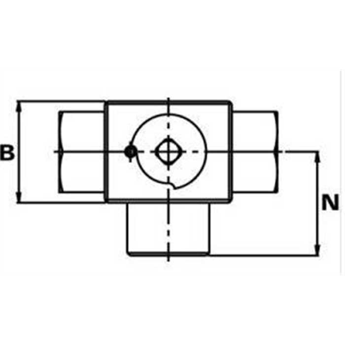 Robinet a 3 voies 3/8BSP