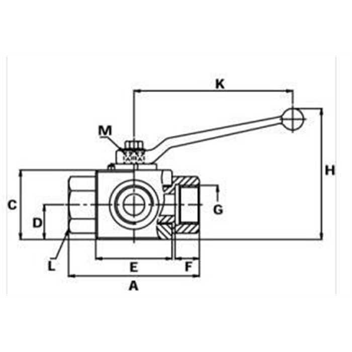 Robinet a 3 voies 3/8BSP