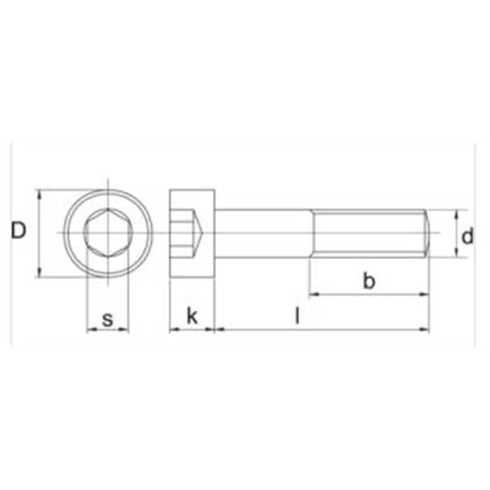 Vis cyl. 6p cr. m6x50 inox a2