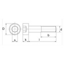 Vis cylindroique 6oan M6X70 8.8 zingue