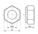 Ecrou lame m18x1.5  acm - savary - majar