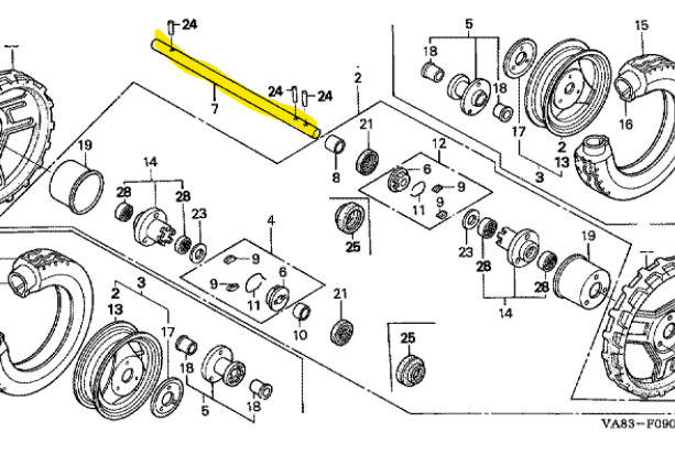 Arbre de roue Honda UM616