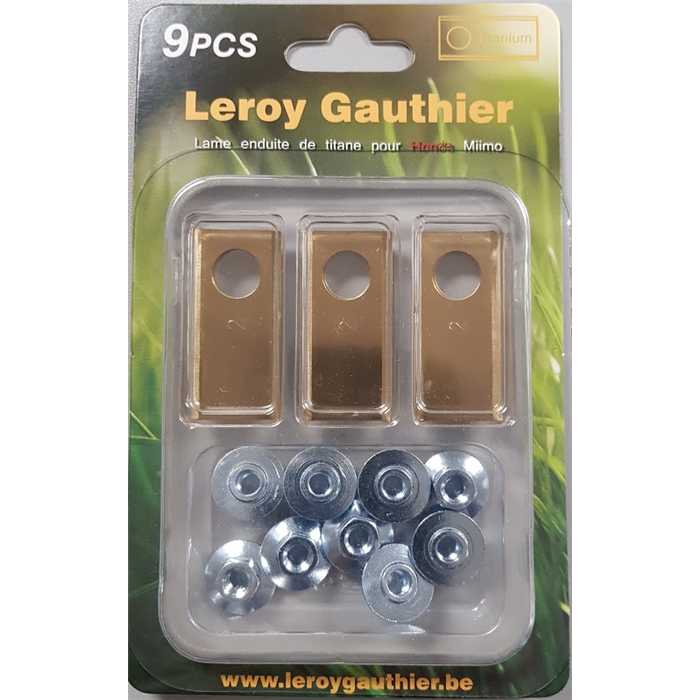 9 Lame Di Ricambio Per Rasaerba Honda Miimo 310/520/3000 - Acciaio Titanio 0.75mm Con Viti Incluse