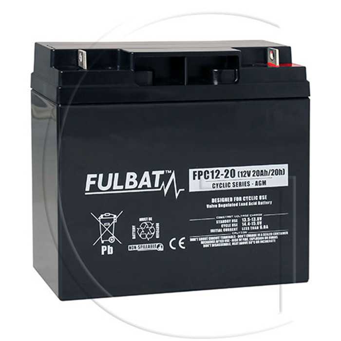 Batterie sans entretien - AGM / CYCLIC FULBAT / Mod. : FPC12-20, 0114-90505