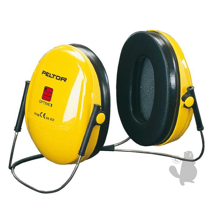 Casque anti-bruit 3MTMPeltorTMmodèle OptimeTMI jaune type serre-nuque et permettant de retirer un, 9102403, 910-2403