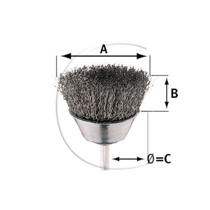 [43210001] Brosse boisseau sur tige PFERD, 43210001