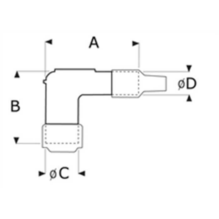 [LB05F] Connecteur de bougie NGK, LB05F