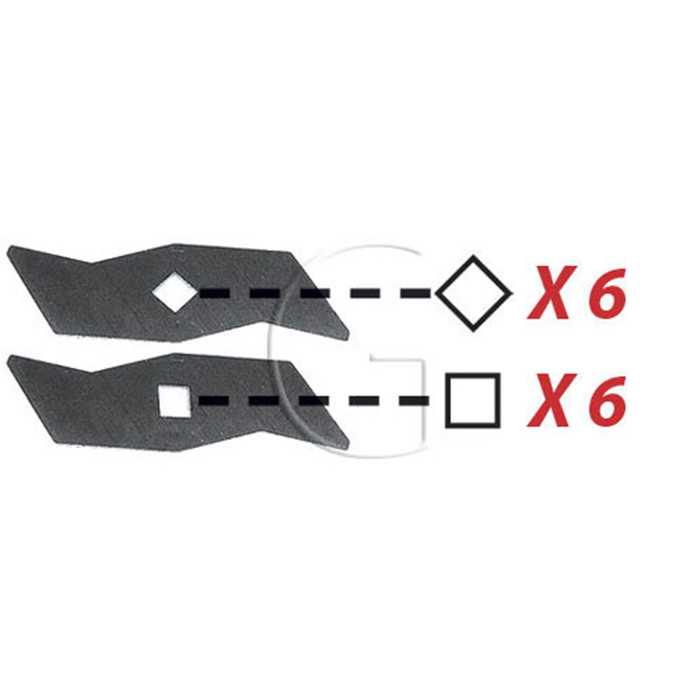 [510504, 510825] Lames scarificateur AL-KO / Mod. : 360VE 380VB-S HBOV1600 ELV1300 TOPGARDEN 4000E / Orig. : 510504, 1203-22360