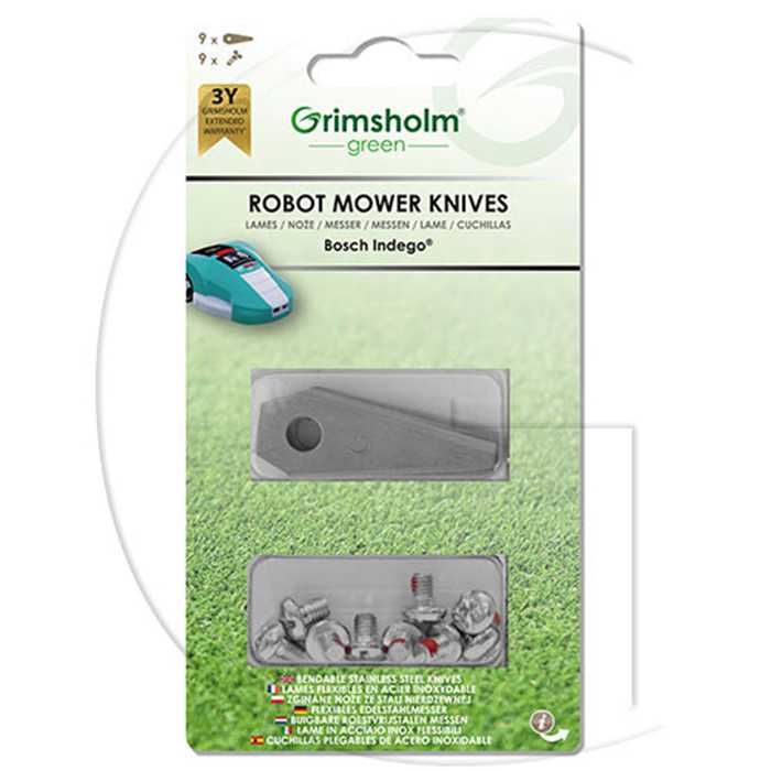 [2501-GR109] Lames pour tondeuse automatique BOSCH / Mod. : Indego, 2501-GR109