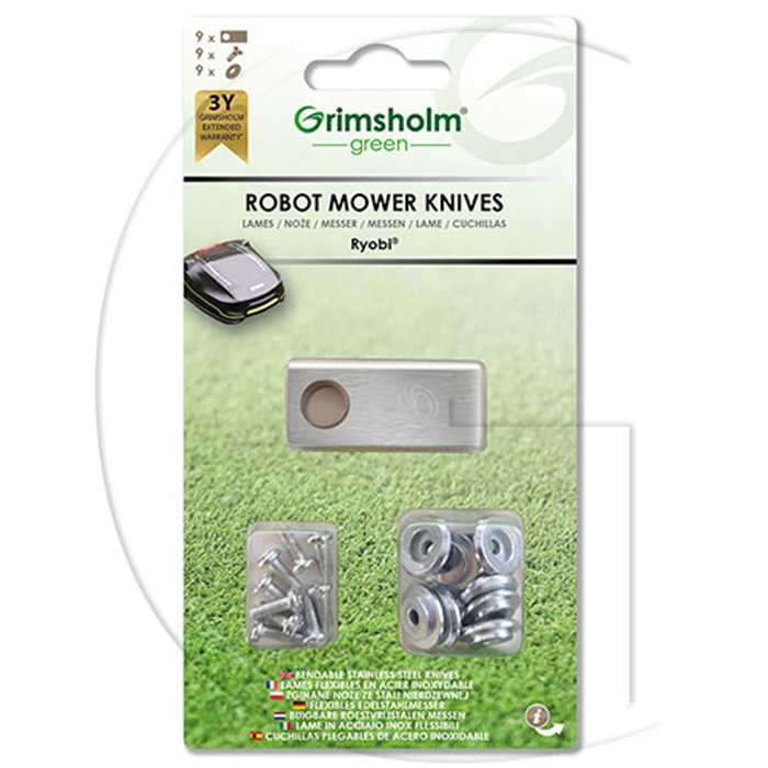 [2501-GR615] Lames pour tondeuse automatique RYOBI / Mod. : Roboyagi, 2501-GR615