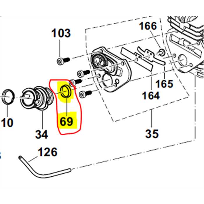Clip verrouillage tubulure admission Dolmar PS6100 cà´té moteur