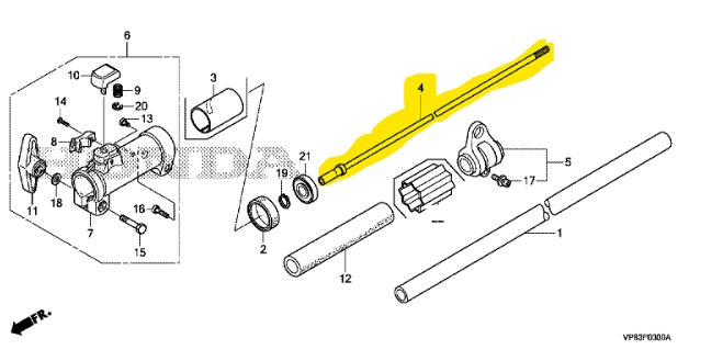 [41411-VP8-001HE] Arbre de transmission HONDA umc425, 41411-VP8-001HE