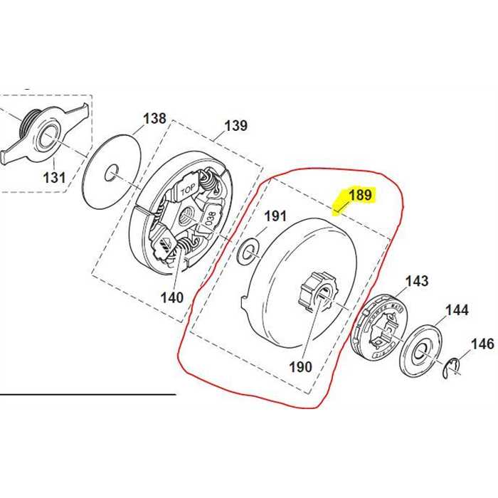 [957.223.092] Cloche d'embrayage Dolmar PS6400-PS7300-PS7900, 957223092, 957.223.092, 100791X