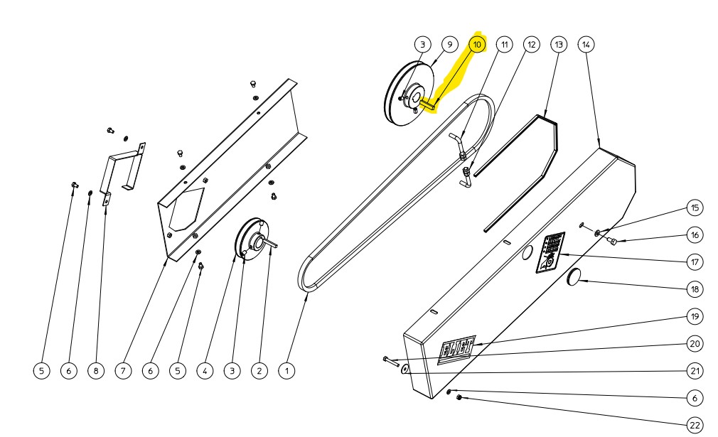 [BB 341 080 740] Clavette de poulie 8x7x40 DIN 6880 - ELIET Major BB341080740, BB 341 080 740, BB341080740, BB341 080 740