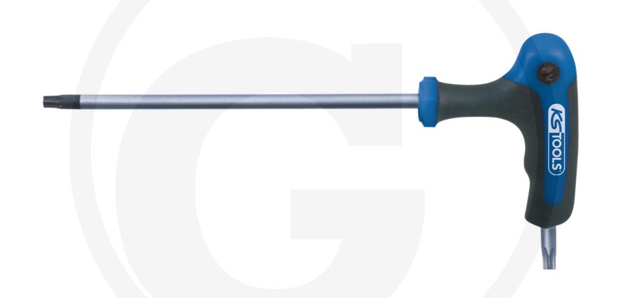 Clé mâle ERGOTORQUEplus® TX® percée poignée en T TB45 kstools, 151.8128, 1518128, 7881518128