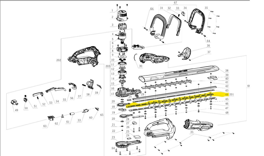 Lamier EGO HT5100E vendu à la pièce, 28500603, 3706078001