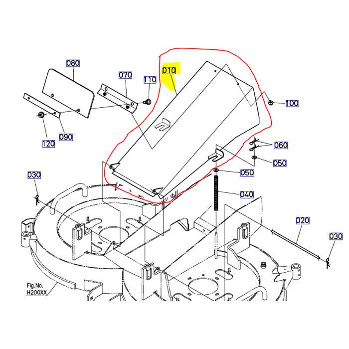 [K5433-72725] Conduit de bac sortie plateau de coupe KUBOTA G23-hd, K543372725, K5433-7272-5