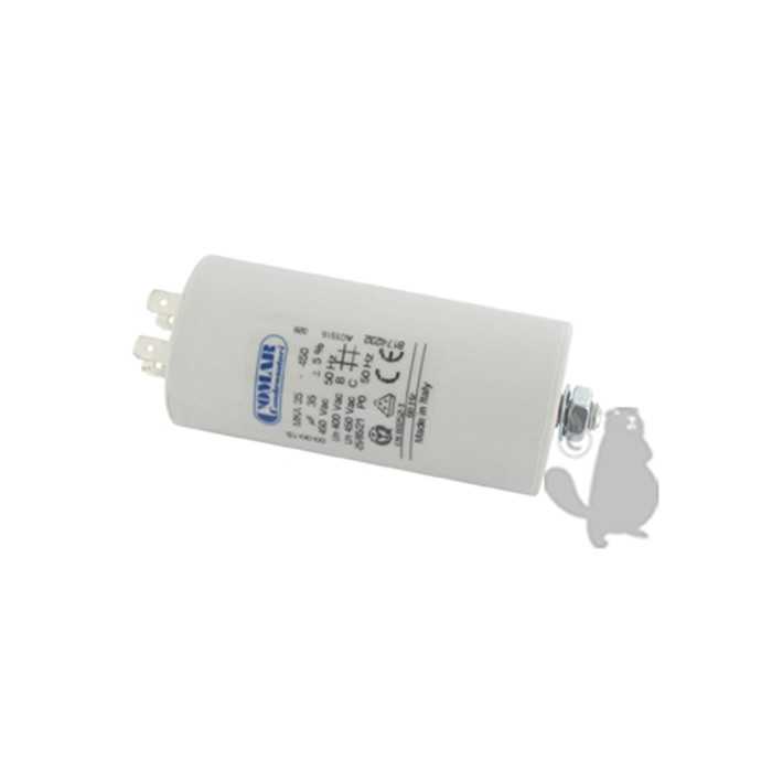 Condensateur électrique universel 35 uf. - Fixation M8 diam : 45 mm H: 94 mm, 2402500, 240-2500