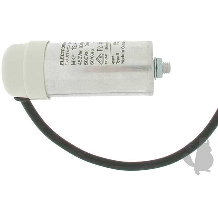 Condensateur électrique universel métallique 35 uf - Fixation M8 diam : 45mm H: 143/165mm, 2405928, 240-5928