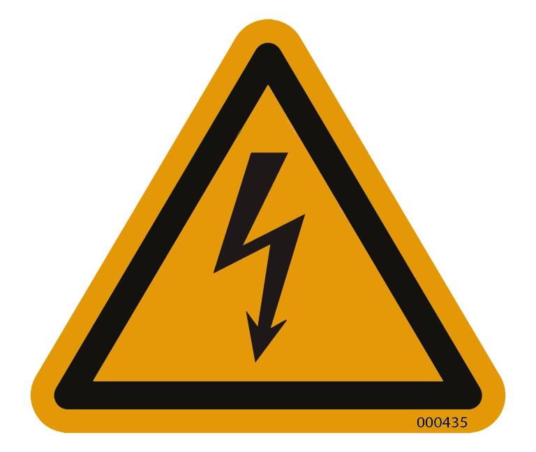 [000435] autocollant, , B24-100, M40031, JB-DECAL-safety-ElekrischeSpanning, M500384