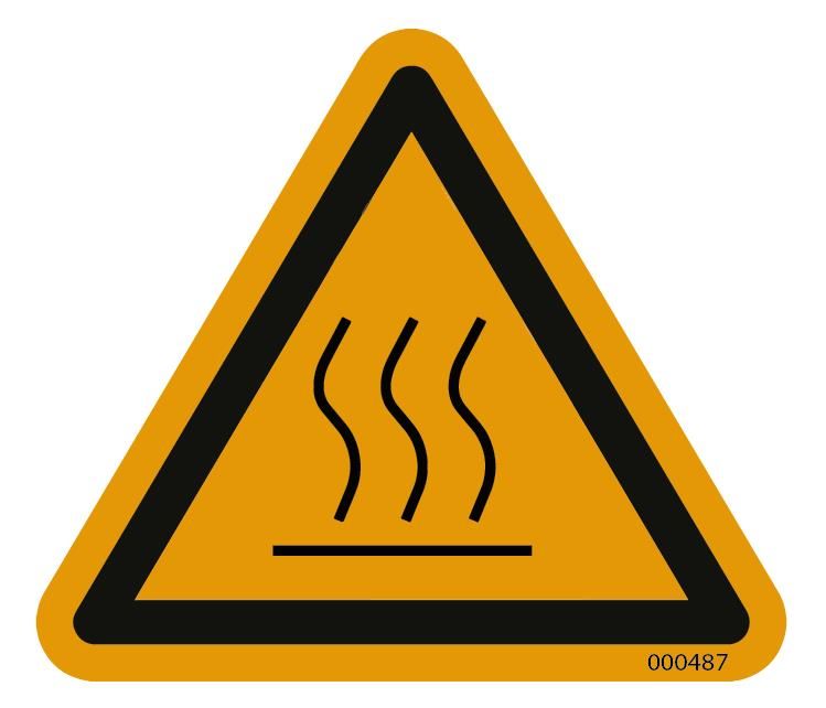[000487] autocollant, B24-100, M400129, JB-DECAL-safety-HeetOppervlak