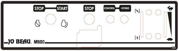 [000629] autocollant, M500124, JB-DECAL-M500-dash