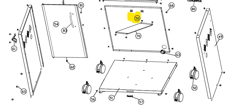 [Z476-0002-GY1SG] Panneau arrière Barbecue Napoleon Triumph 325, Z476-0002-GY1SG
