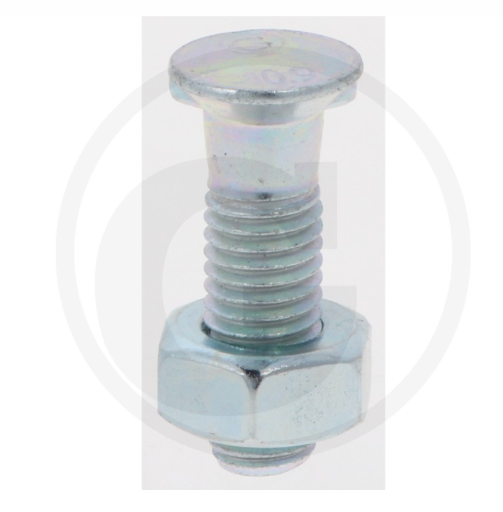 Kit boulon + écrou M10x1.5 L35mm pour soc charrue Kneverland, 1801035HU10, 1035ISO10