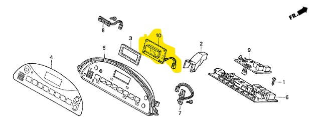 [80410-VK1-003] Ecran digital Honda HF2417-2620, 80410-VK1-003, 80410VK1003