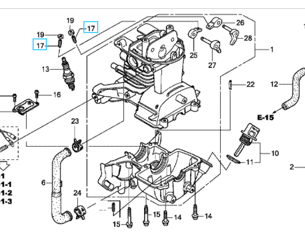 [90017-Z0H-000] VIS DE REGLAGE DE SOUPAPE HONDA GX25, 90017-Z0H-000