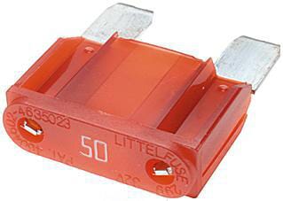 Fusible lame maxi 50A longueur 34,1mm rouge pack 10x Hella