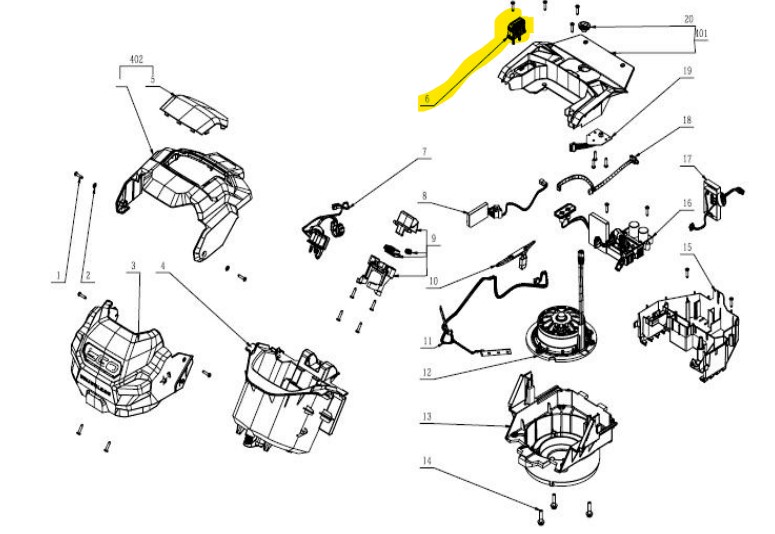 CLE DE CONTACT TONDEUSE EGO, 5680196001, 28500411, CLE EGO, CLEF EGO