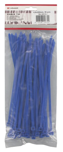 50 serre-câbles 4,8x200mm bleu,50pcs