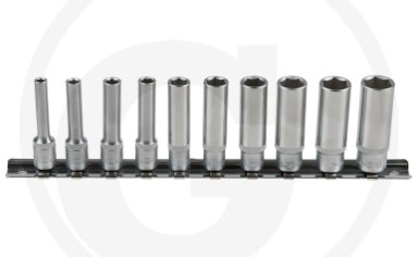 1/4" Jeu de douilles 6 pans CLASSIC longues 10 pcs. 4-13 mm, 917.0610, 7889170610