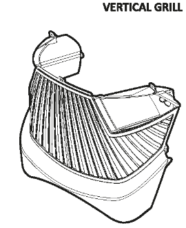 [325077004/1] Grille de capot verticale tracteur STIGA, 3250770041, 325077004/1