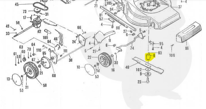 [72244.1] Moyeu court Pilote L550, PI722441, 722441