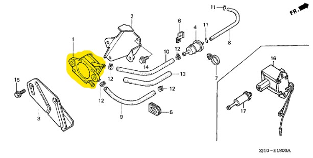 [16700-ZJ1-003] Pompe à carburant Honda GX620, 16700-ZJ1-003, 16700ZJ1003