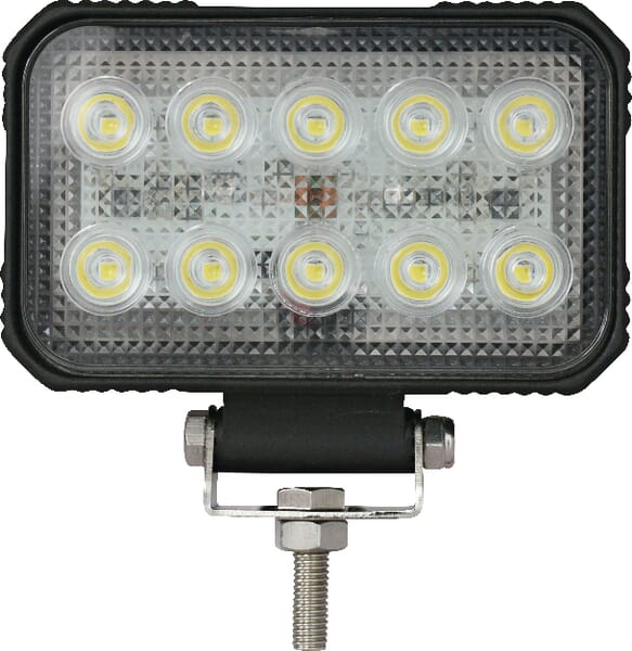 [LA10021] Phare de travail LED rectangulaire 15W 1900lm, 10/30V, 150x37x100mm faisceau large 10 LED Kramp