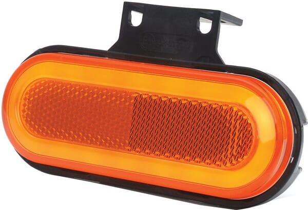 Feu de position LED, avec indicateur de direction, rectangulaire, 12-24 V, 124x49x20 mm, Kramp