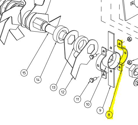 Collier demi pièce pince caoutchouc cage a roulement ELIET E600 Compactor MPA01350505, MPA01 350 505, MPA01350505, MPA 01 350 505