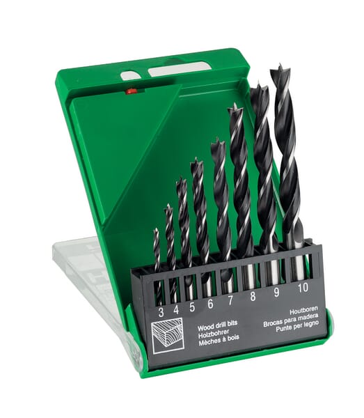 8 forets hélicoïdaux à bois