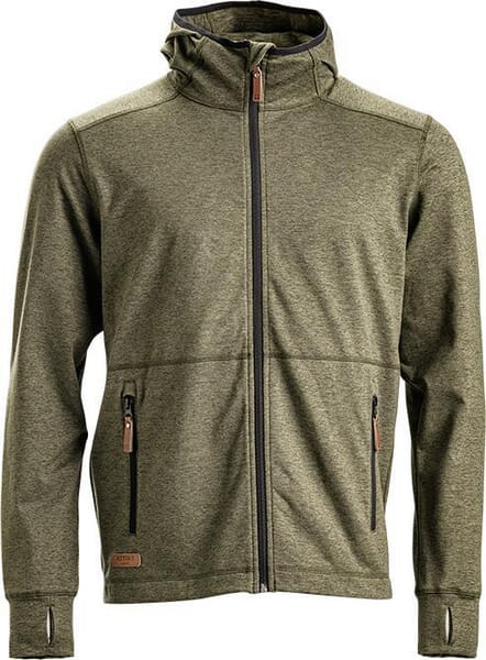 Polaire zippé avec capuche homme, olive XL