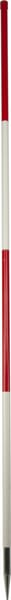 [WB5092] Jalon séparable en 2pcs Rouge - Blanc 216cm - 27mm en acier revetement plastique, 8712129609072