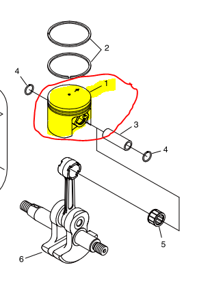 [A100-000680] Piston Shindaiwa B530, A100-000680, A100000680, SIA100000680