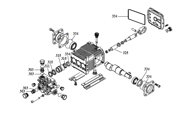 [G080516] Kit pompe complète Pramac PW3000, G080516, 080516