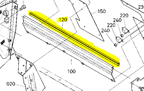 [K6304-63980] Joint étanchéité de bac Kubota GR1600, K6304-63980, K630463980