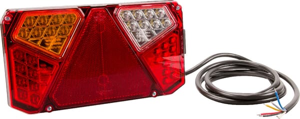 Feu arrière LED rectangle gauche 12-24V, 242x134x36.5mm, Kramp