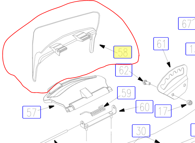 [MZ5002000017] Déflecteur éjection latérale GTM 500