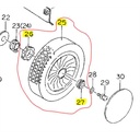 Roue arrière complète OREC gr538, 80-1022-408-10, 80102240810